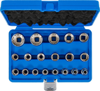 Conjunto de encaixes para chave de caixa Gear Lock | Entrada de quadrado interno de 12,5 mm (1/2") | 19 peças
