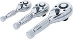 Conjunto de mini roquetes reversíveis | 6,3 mm (1/4") / 10 mm (3/8") / 12,5 mm (1/2") | 3 peças