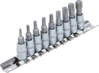Conjunto de Encaixes para Pontas Torx | 1/4" | T10 - T50 | 9 peças