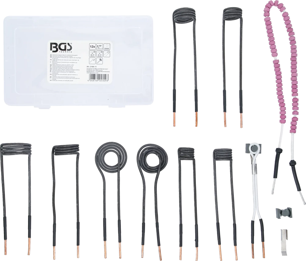 Conjunto de bobinas de indução para aquecedor por indução | para BGS 2169, 3391 | 12 peças
