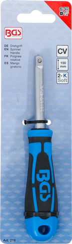 Punho rotativo | Saída de quadrado externo 6,3 mm (1/4") | 150 mm