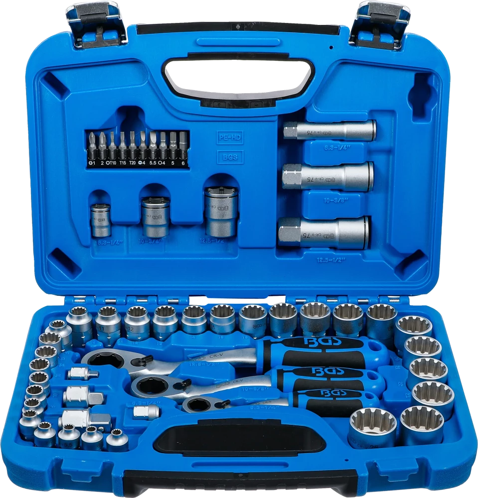 Conjunto de Chaves de Caixa de Passagem Gear Lock | 4,5-25 mm | 52 Peças