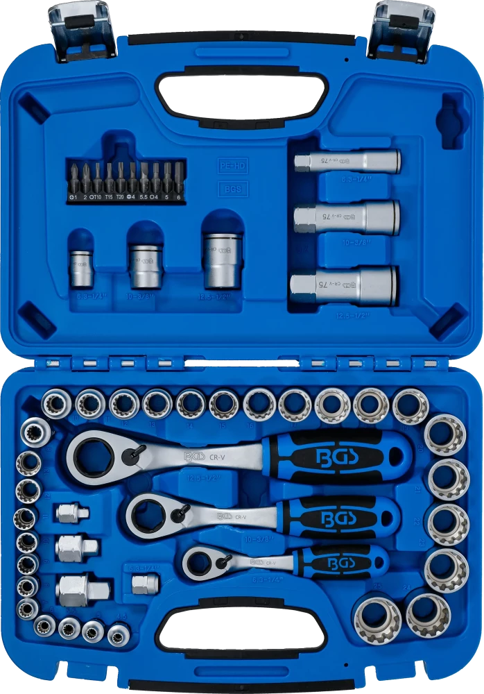 Conjunto de Chaves de Caixa de Passagem Gear Lock | 4,5-25 mm | 52 Peças