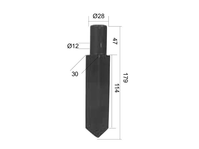 Faca freze Larg: 28mm, Altura: Orifício Ø: 12mm. para Rau Aplicavel em: E49048 (S.21999)
