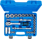 Conjunto de Chaves de Caixa Sextavadas 1/2" | Polegadas | 27 Peças