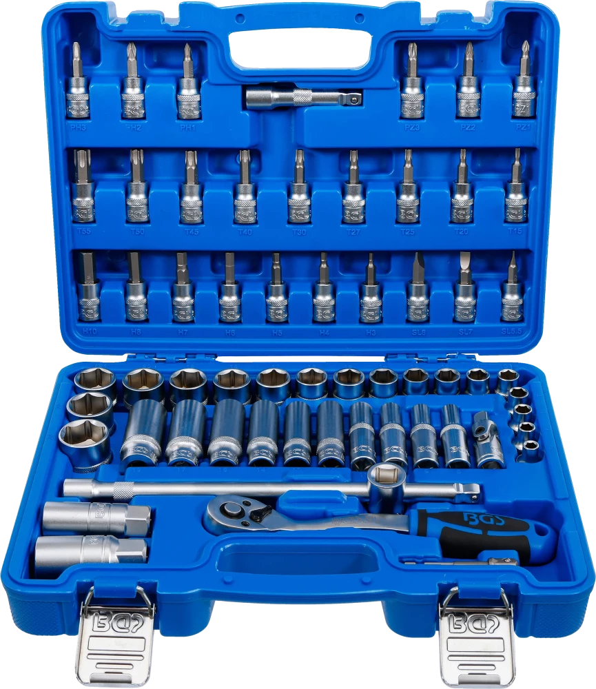 Conjunto de Chaves de Caixa Sextavadas 3/8" | 61 Peças