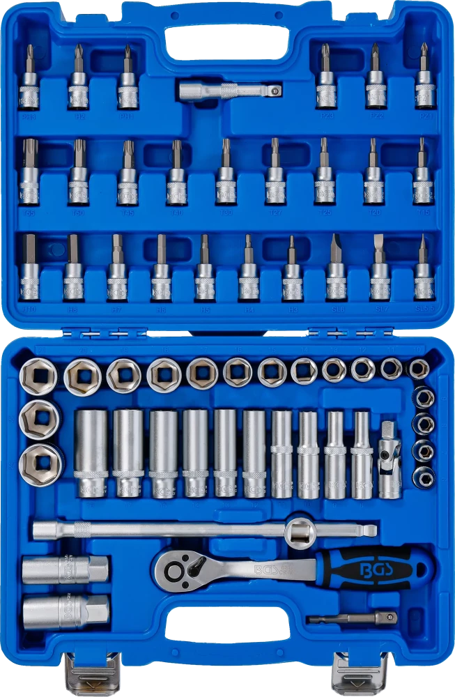 Conjunto de Chaves de Caixa Sextavadas 3/8" | 61 Peças