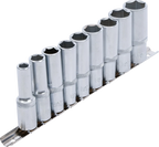 Conjunto de encaixes para chave de caixa sextavados, profundos | Entrada de quadrado interno de 12,5 mm (1/2") | 10 - 24 mm | 9 peças