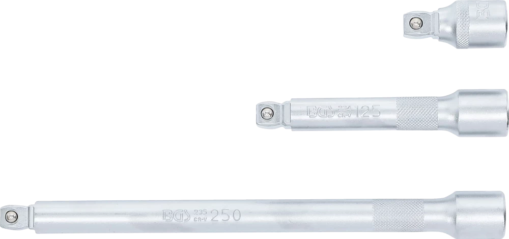 Conjunto de extensões basculantes | 12,5 mm (1/2") | 50 / 125 / 250 mm | 3 peças
