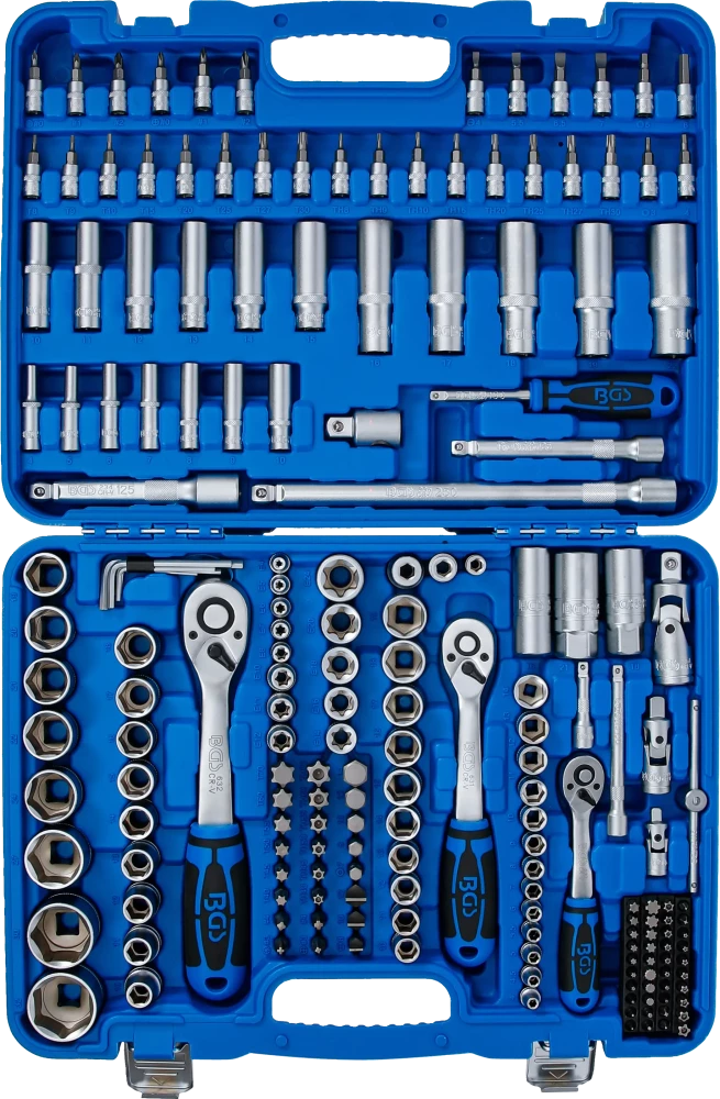Conjunto de Chaves de Caixa Pro Torque 1/4"+3/8"+1/2" | 192 Peças