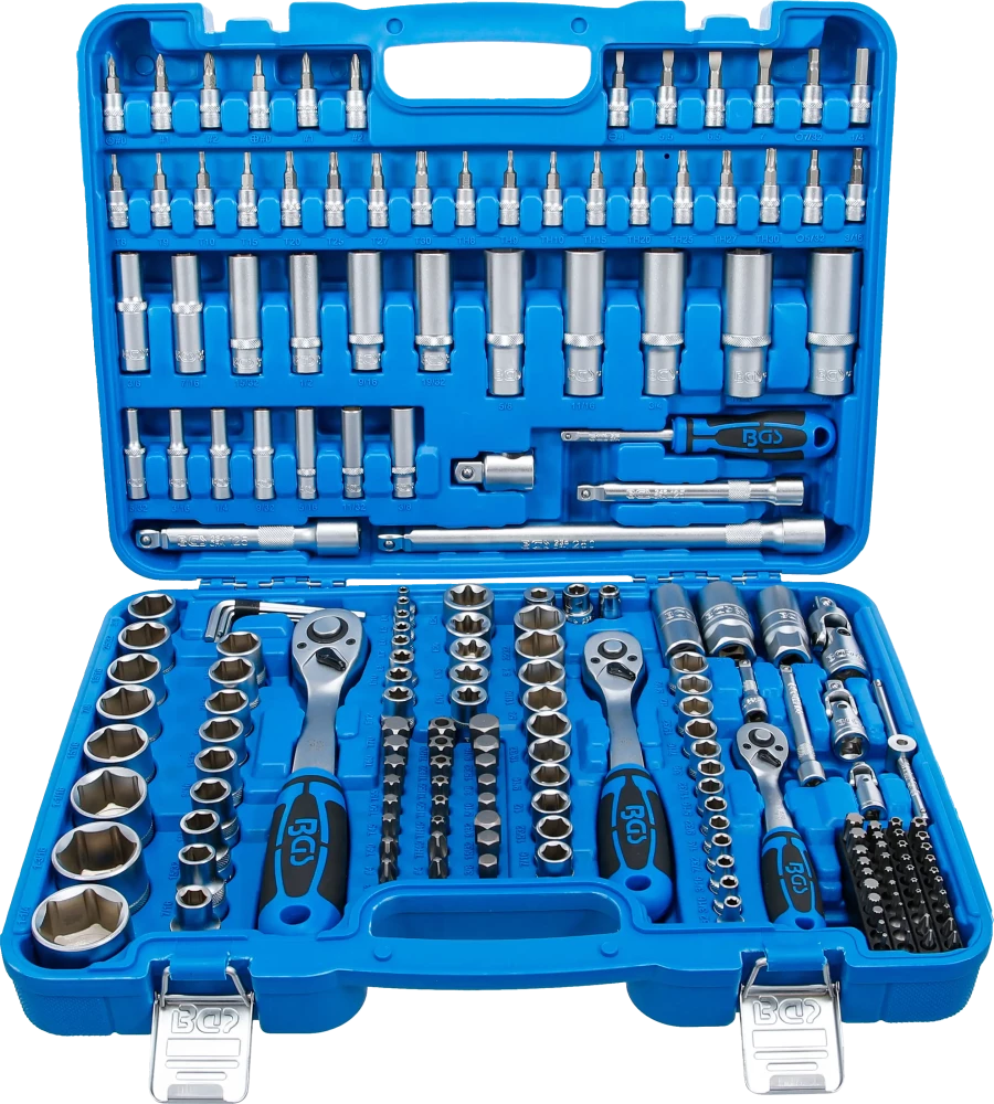 Conjunto de Chaves de Caixa 1/4"+3/8"+1/2" | Polegadas | 192 Peças