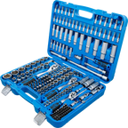 Conjunto de Chaves de Caixa 1/4"+3/8"+1/2" | Polegadas | 192 Peças