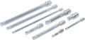 Conjunto de extensões basculantes | 6,3 mm (1/4"), 10 mm (3/8"), 12,5 mm (1/2") | 9 peças