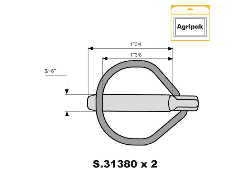 Agripak 2 un. Cavilha, 7.5mm x 44mm (S.22536)