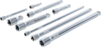 Conjunto de extensões basculantes | 6,3 mm (1/4"), 10 mm (3/8"), 12,5 mm (1/2") | 9 peças
