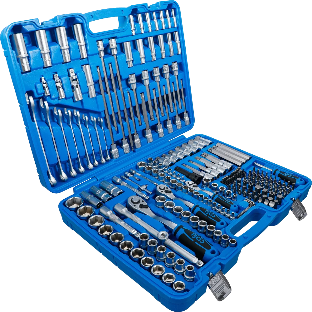 Conjunto de Chaves de Caixa 1/4"+3/8"+1/2" | 214 Peças