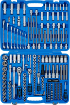 Conjunto de Chaves de Caixa 1/4"+3/8"+1/2" | 214 Peças