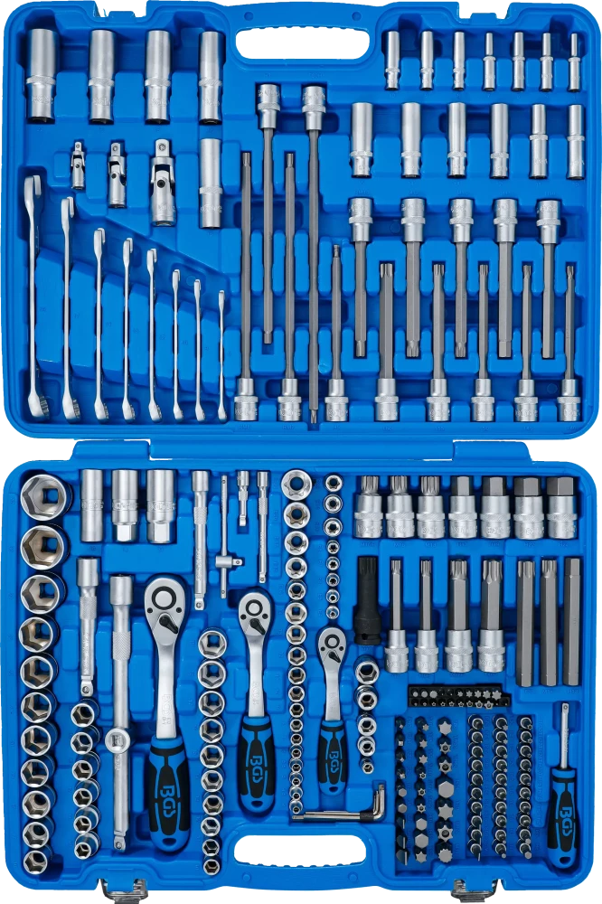 Conjunto de Chaves de Caixa 1/4"+3/8"+1/2" | 214 Peças