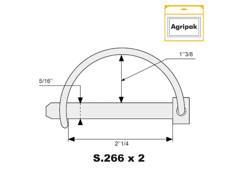 Agripak 2 un. Cavilha 8mm x 57mm (S.2266)