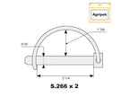 Agripak 2 un. Cavilha 8mm x 57mm (S.2266)