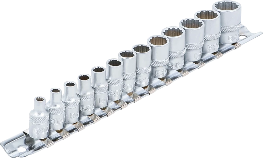 Conjunto de encaixes para chave de caixa bihexagonais | Entrada de quadrado interno de 6,3 mm (1/4") | 4 - 14 mm | 13 peças