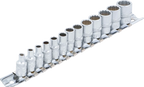Conjunto de encaixes para chave de caixa bihexagonais | Entrada de quadrado interno de 6,3 mm (1/4") | 4 - 14 mm | 13 peças