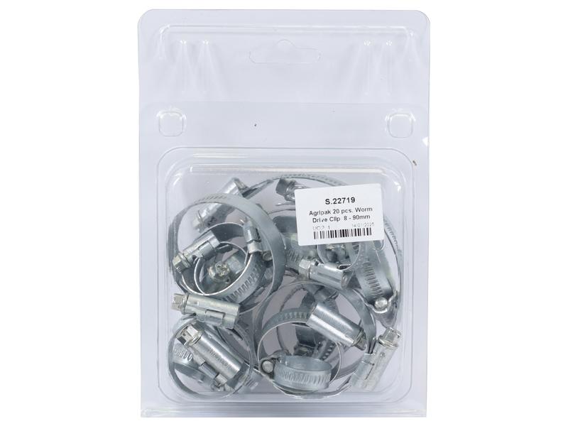 Agripak 20 un. Abraçadeira 8 - 90mm (S.22719)