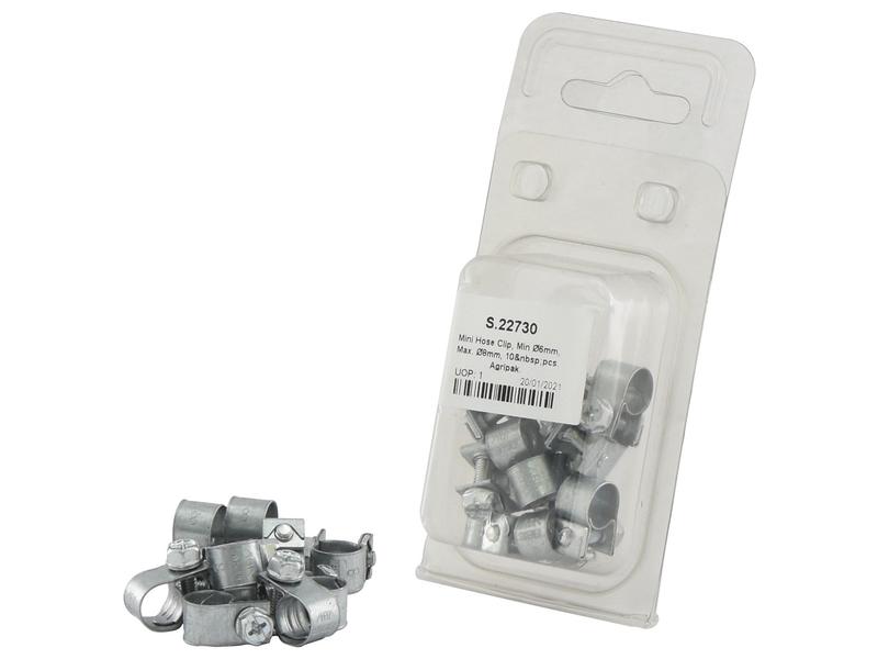 Agripak 10 un. Mini abraçadeira, 8mm (S.22730)