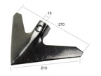 Bico asa andorinha 270x6mm Aplicavel em: 3000236 (S.22774)