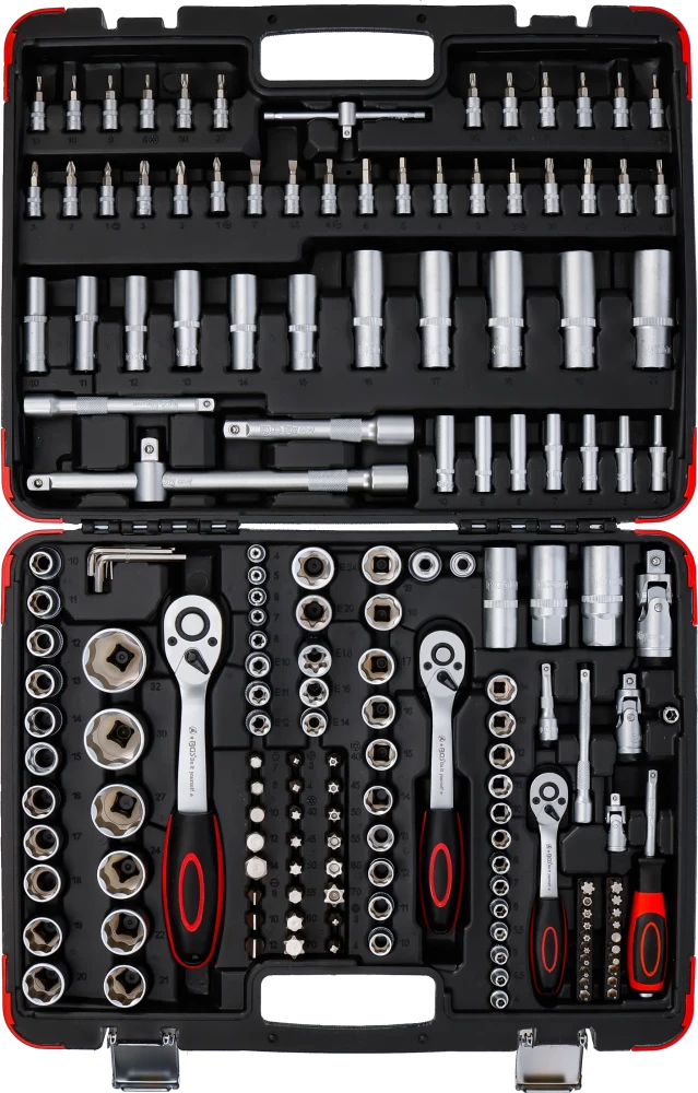 Conjunto de Chaves de Caixa 1/4"+3/8"+1/2" | 172 Peças