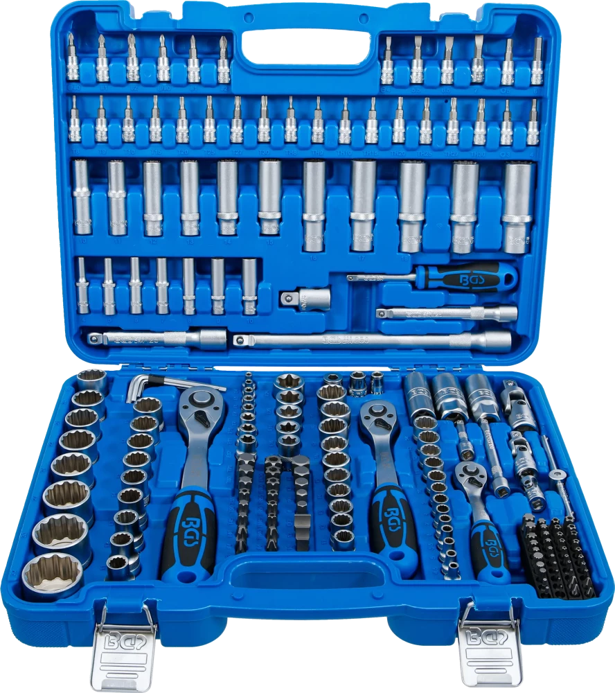 Conjunto de Chaves de Caixa Bihexagonais 1/4"+3/8"+1/2" | 192 Peças