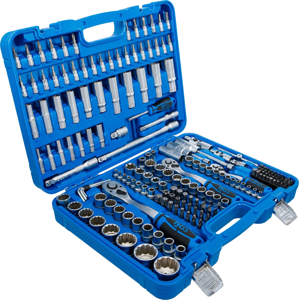 Conjunto de Chaves de Caixa Bihexagonais 1/4"+3/8"+1/2" | 192 Peças