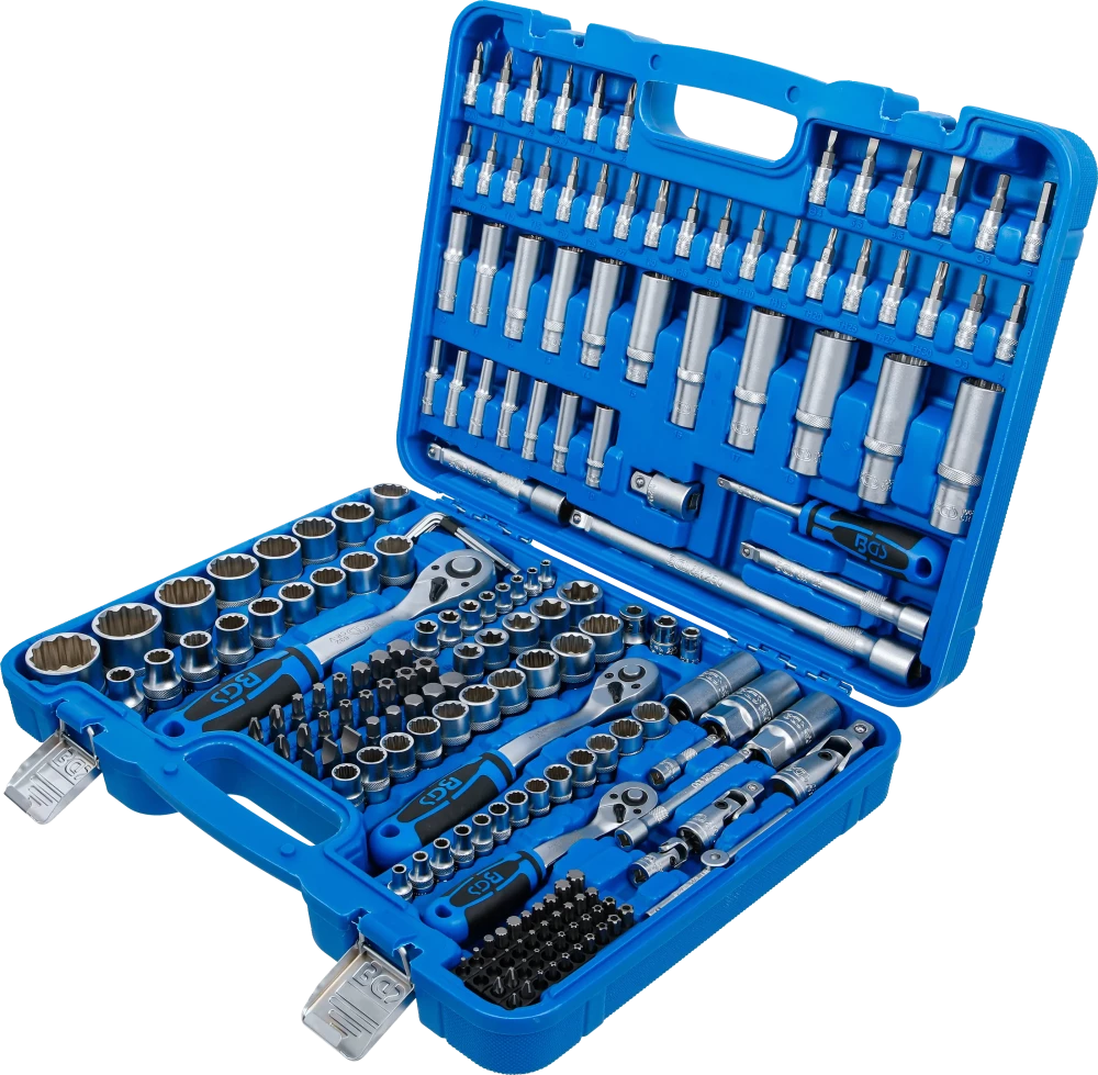 Conjunto de Chaves de Caixa Bihexagonais 1/4"+3/8"+1/2" | 192 Peças
