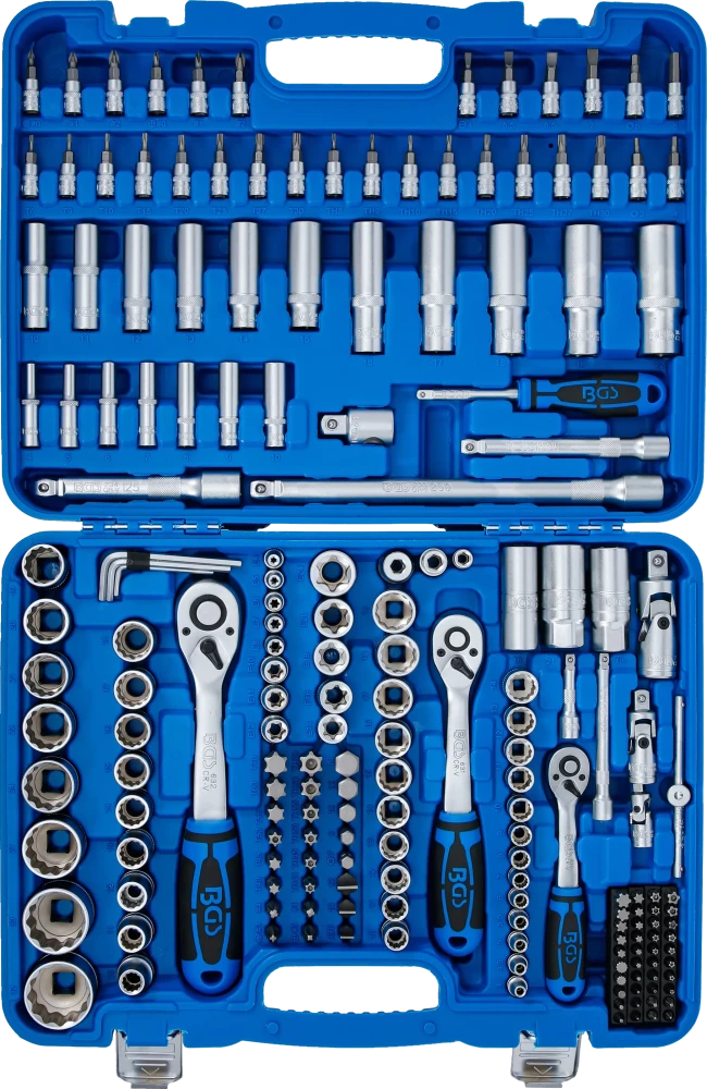 Conjunto de Chaves de Caixa Bihexagonais 1/4"+3/8"+1/2" | 192 Peças