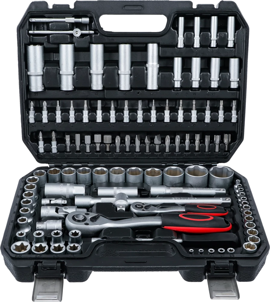 Conjunto de Chaves de Caixa Super Lock 1/4"+1/2" | 108 Peças