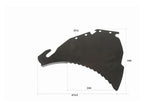 Lâmina de vagão alimentador 475mm x 350mm x 5mm para Strautmann Aplicavel em: 41018501 (S.22877)