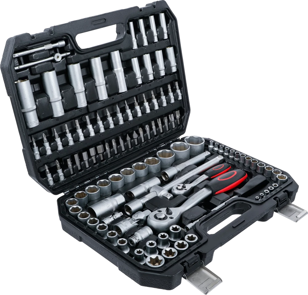Conjunto de Chaves de Caixa Super Lock 1/4"+1/2" | 108 Peças