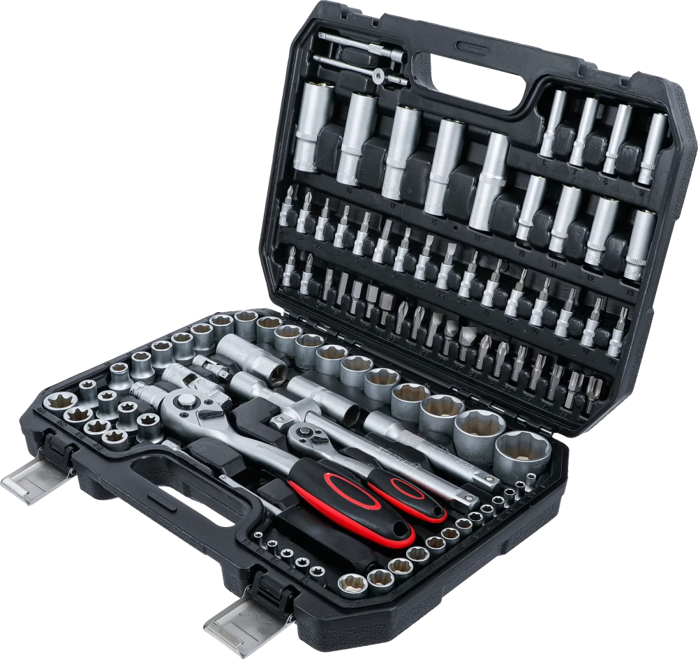 Conjunto de Chaves de Caixa Super Lock 1/4"+1/2" | 108 Peças