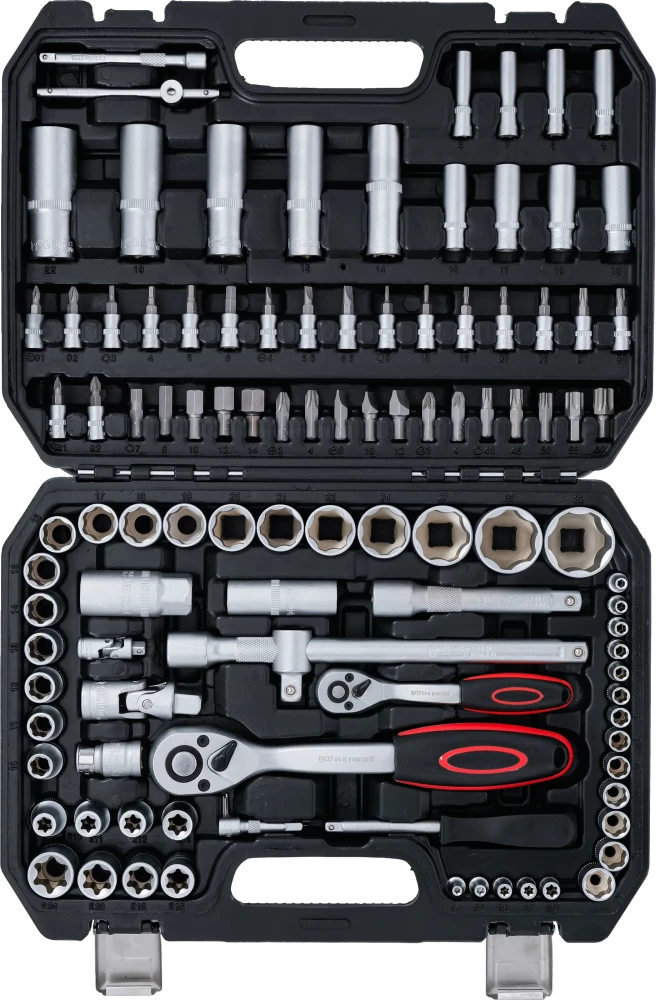 Conjunto de Chaves de Caixa Super Lock 1/4"+1/2" | 108 Peças