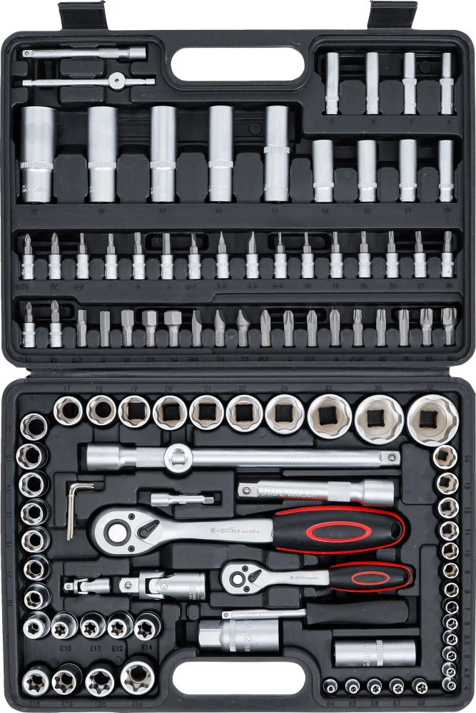 Conjunto de Chaves de Caixa Super Lock 1/4"+1/2" | 108 Peças