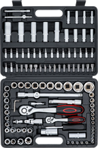 Conjunto de Chaves de Caixa Super Lock 1/4"+1/2" | 108 Peças