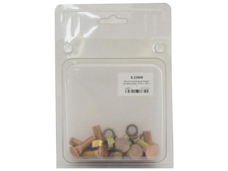 Parafuso c/porca - 3/8'' x 1-3/16'' Resistência à tração 8.8 (10 un. Agripak) (S.22906)