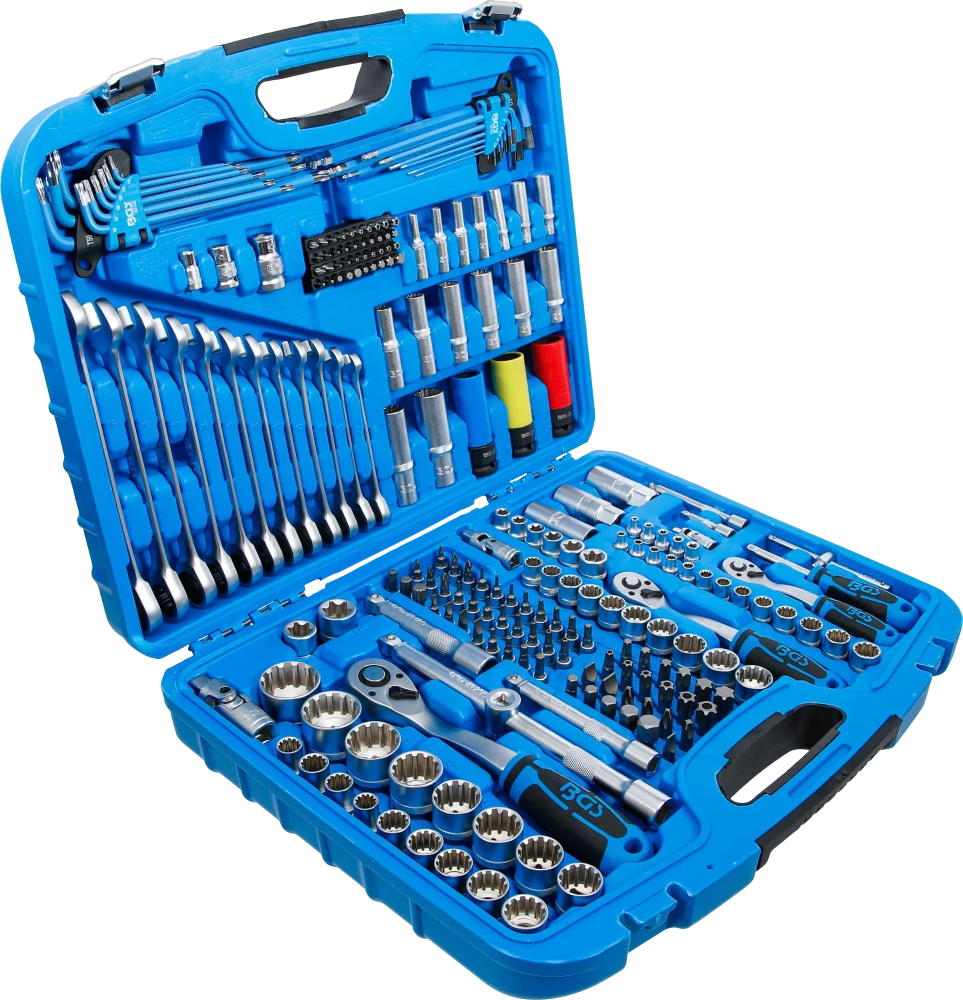 Conjunto de Chaves de Caixa Gear Lock 1/4"+3/8"+1/2" | 218 Peças