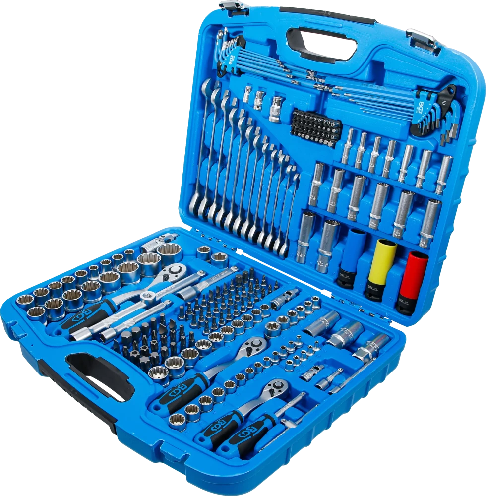 Conjunto de Chaves de Caixa Gear Lock 1/4"+3/8"+1/2" | 218 Peças