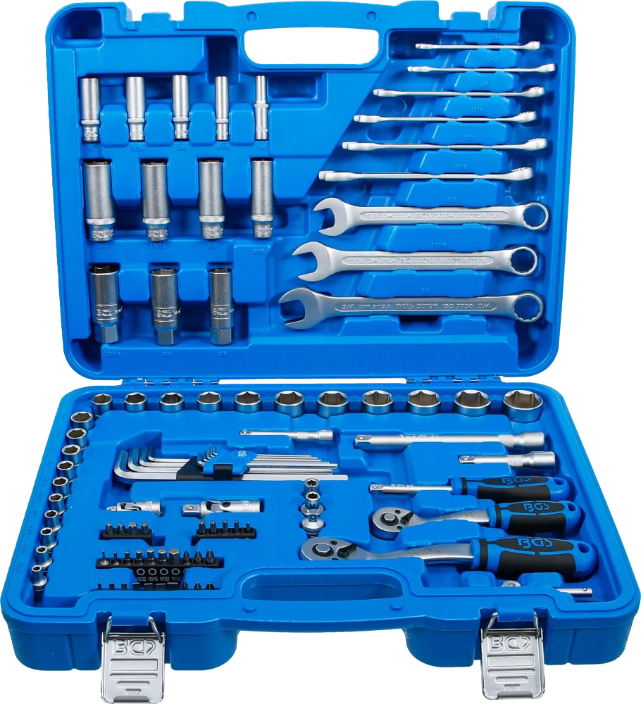 Conjunto de Chaves de Caixa Pro Torque 1/4"+3/8" | Polegadas | 92 Peças