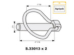Agripak 2 un. Cavilha mola tipo Pêra 12mm x 52mm (S.23013)