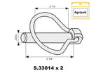 Agripak 2 un. Cavilha mola tipo Pêra 15mm x 60mm (S.23014)