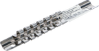 Calha de encaixe com 7 clipes | 6,3 mm (1/4")