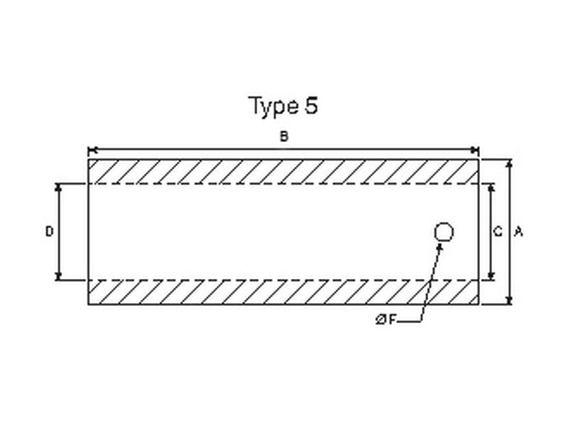 Casquilho bico do carregador frontal - Ø60 x 160mm (Ø45) (S.23572)