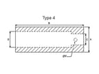 Casquilho bico do carregador frontal - Ø60 x 160mm (Ø45/38) (S.23573)